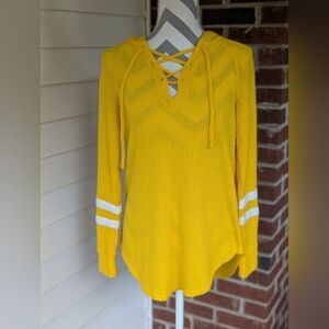 Flirtitude Active Henley, Thermal Hoodie Size Medium